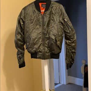 Olive Green Bomber Jacket